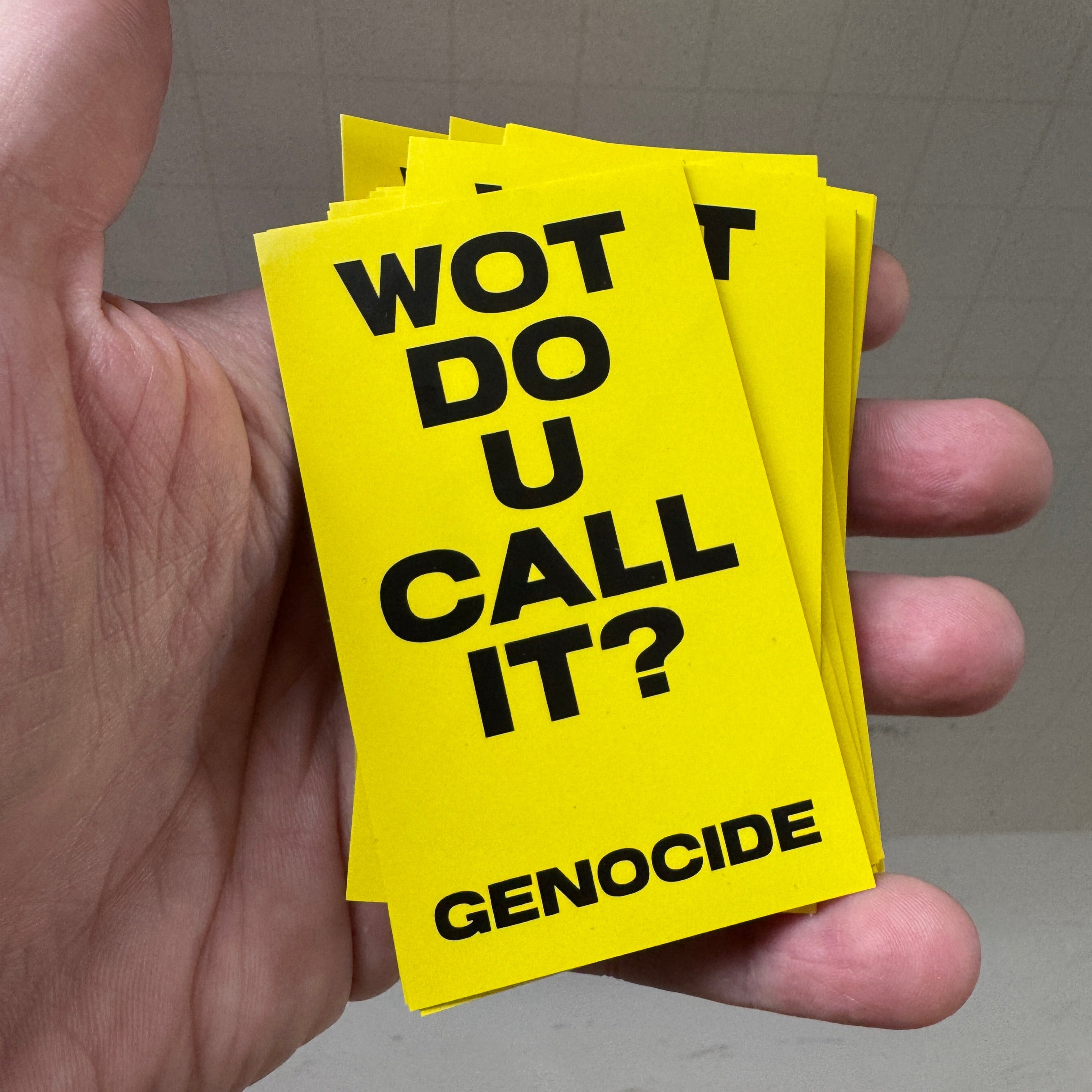 GENOCIDE STICKERS