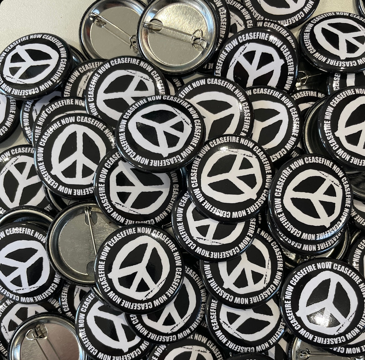 CEASEFIRE NOW BADGE