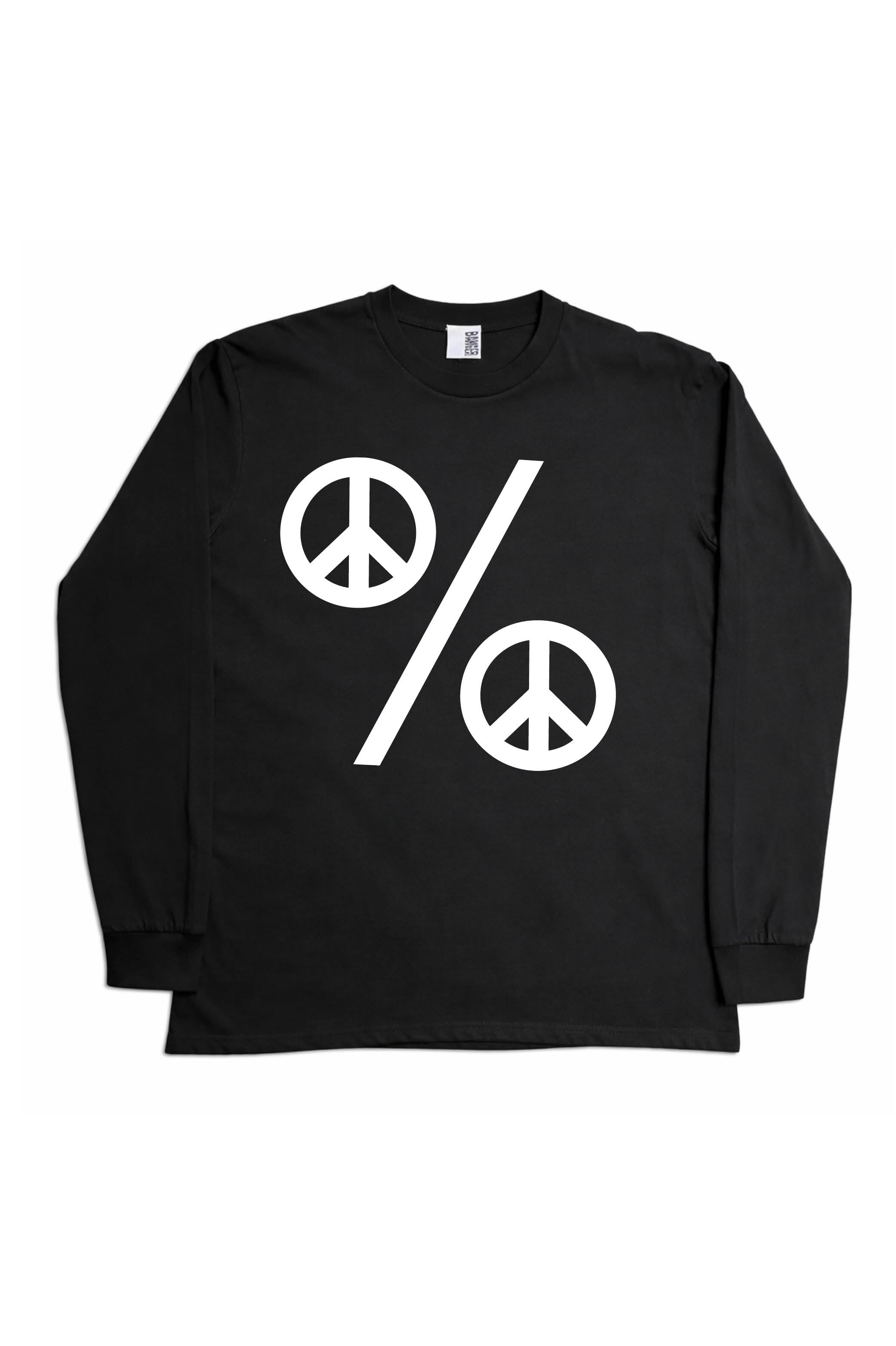 PEACENTAGE LONG SLEEVE T-SHIRT BLACK