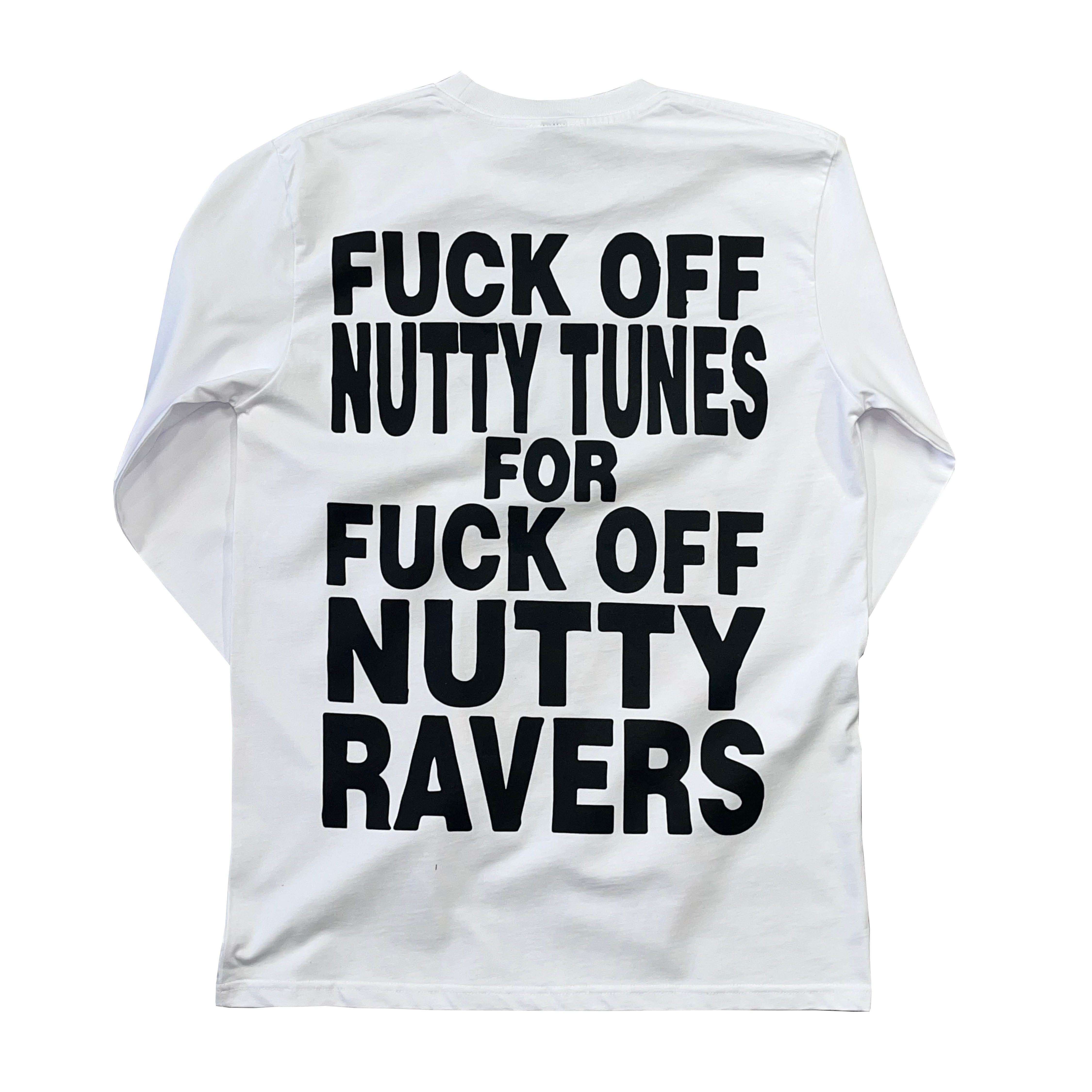NUTTY RAVERS LONG SLEEVE T-SHIRT WHITE