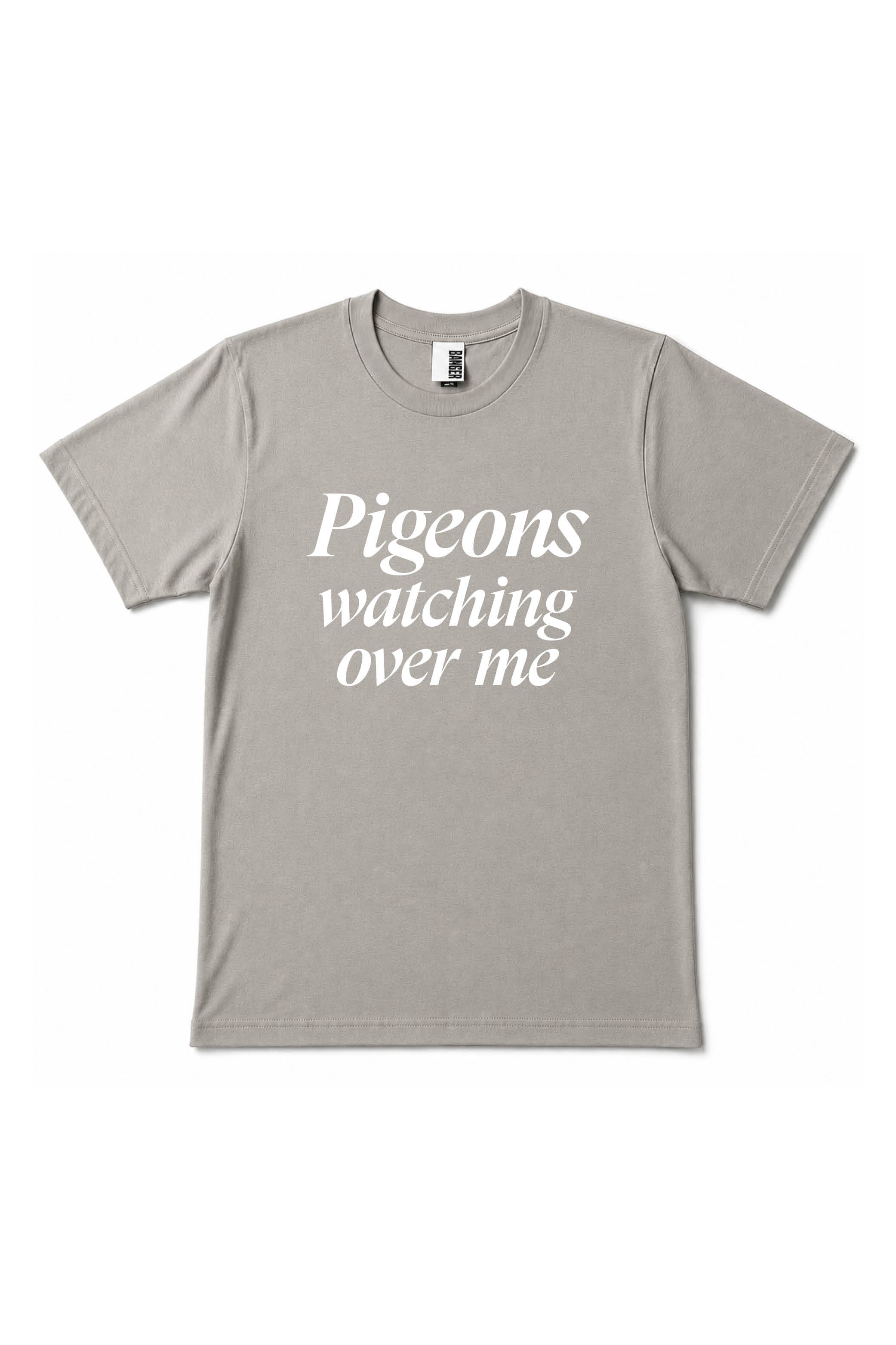 PIGEONS WATCHING T-SHIRT GREY