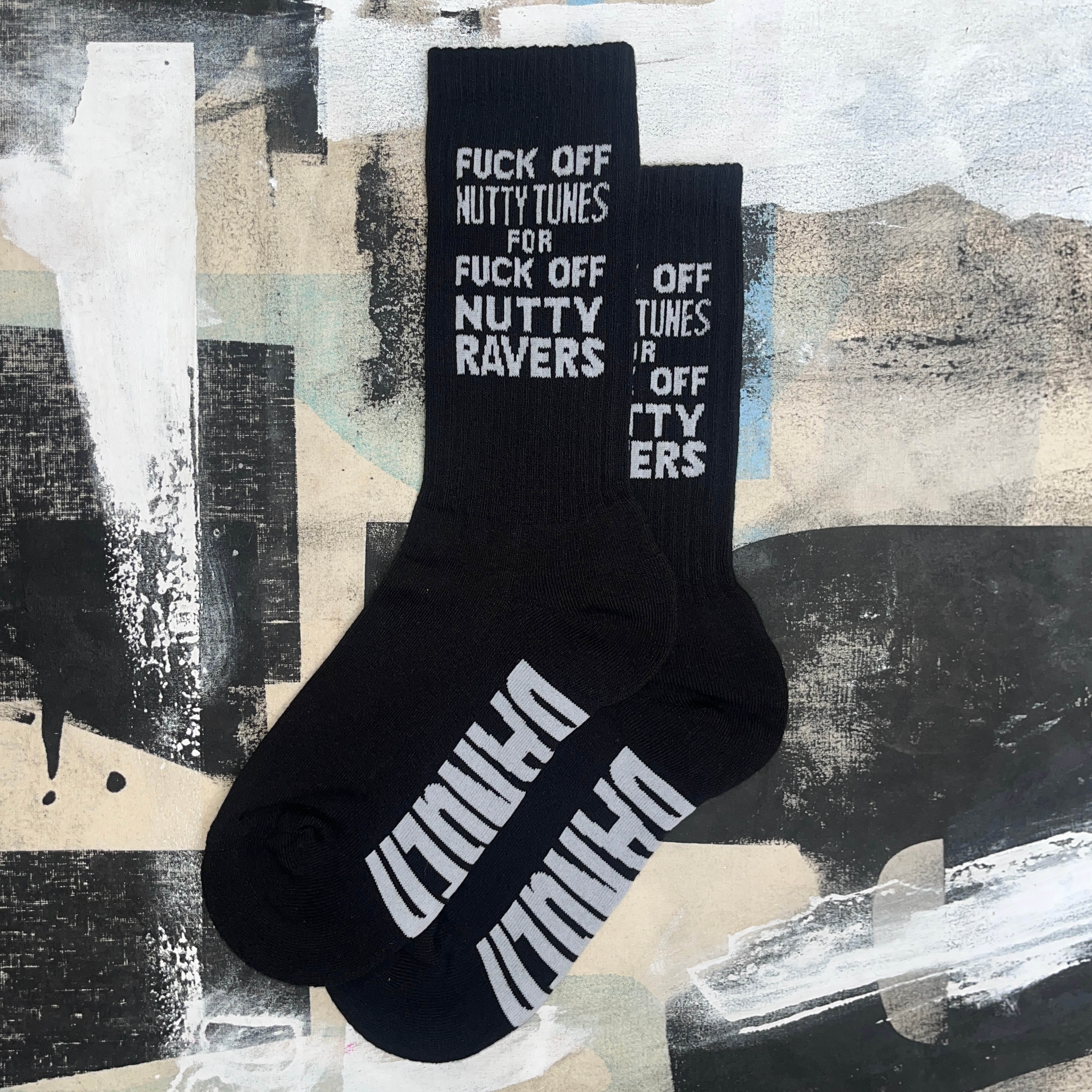 NUTTY RAVER SOCKS BLACK