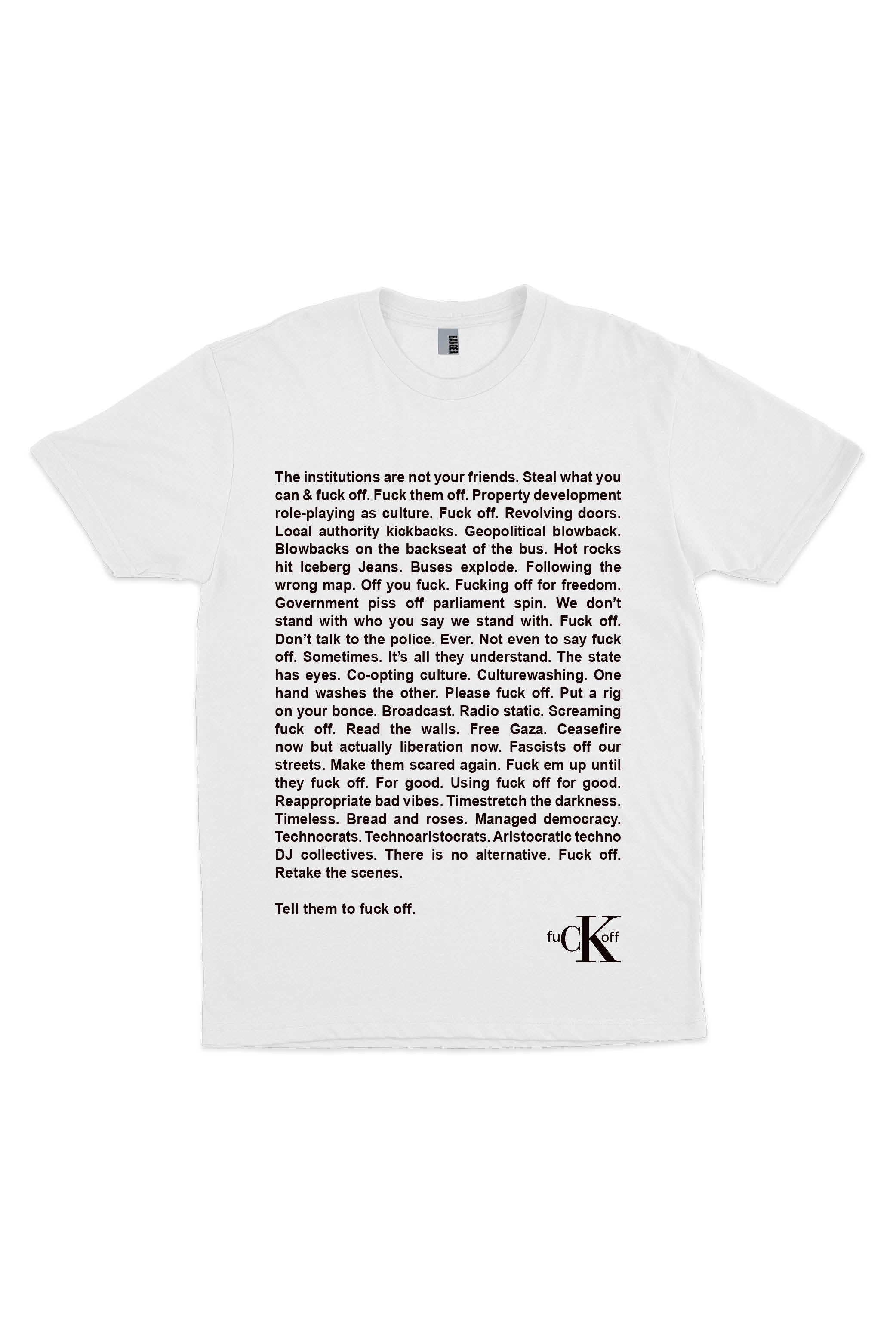 INSTITUTIONS T-SHIRT WHITE