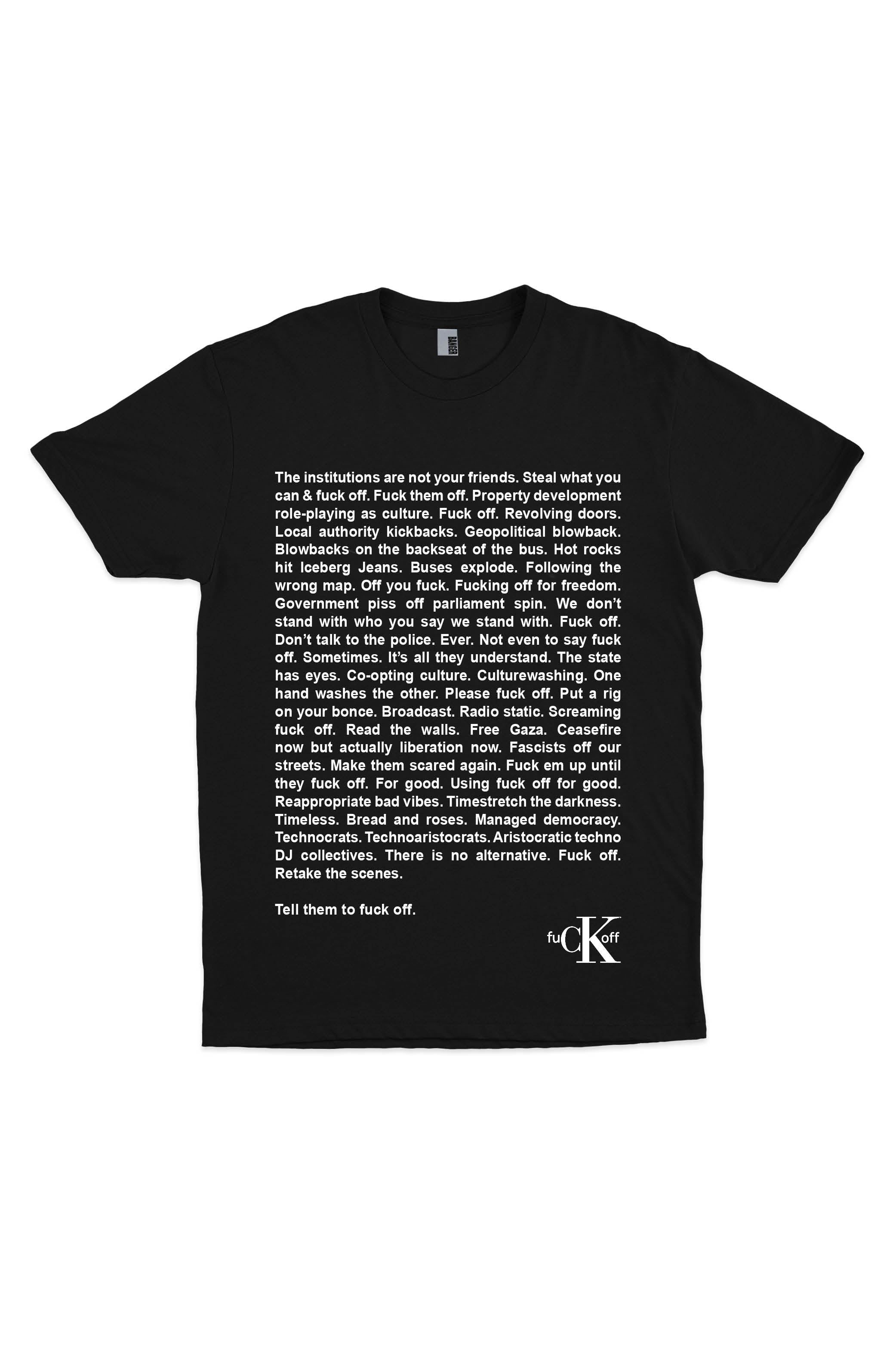 INSTITUTIONS T-SHIRT BLACK