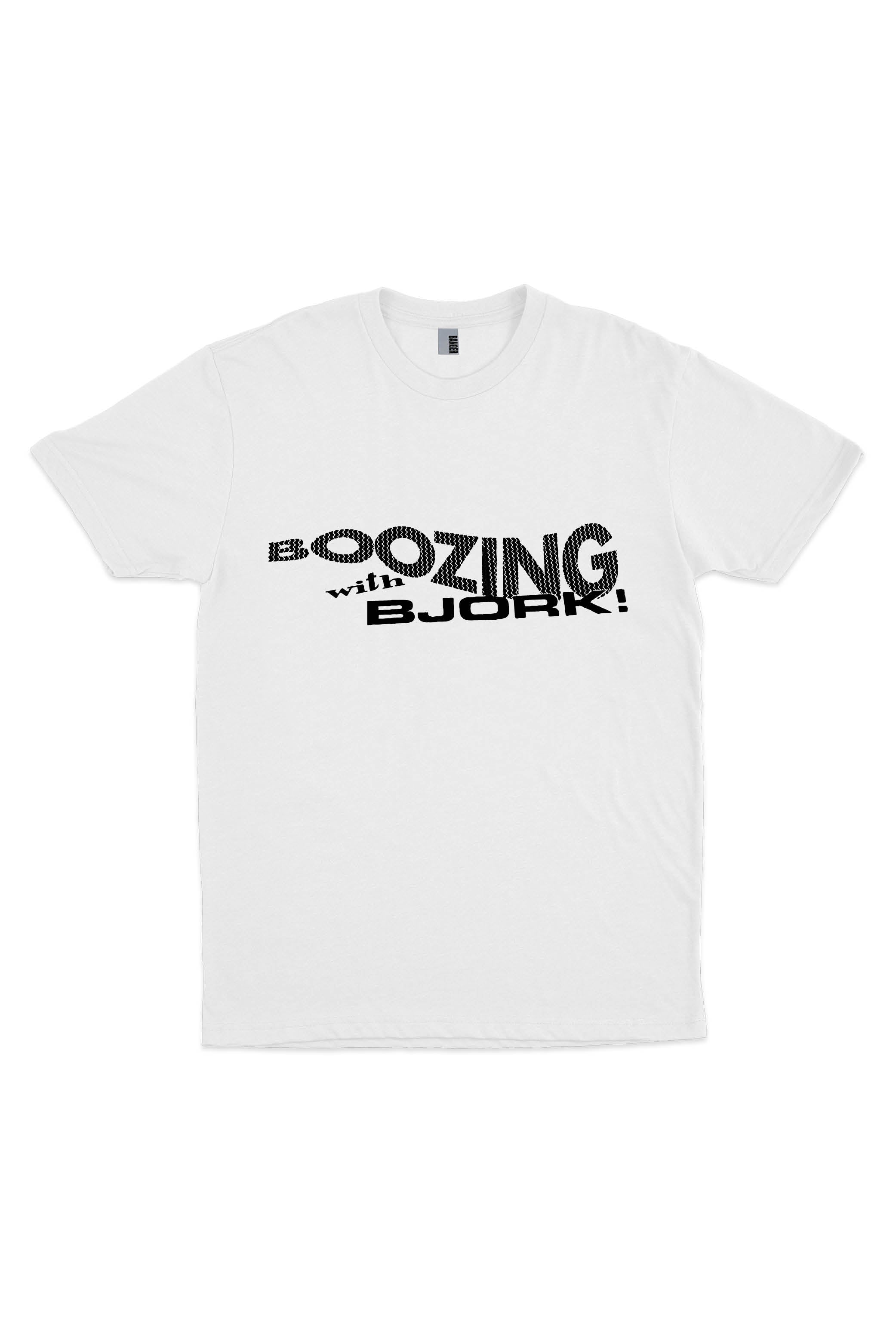 BOOZING WITH BJORK T-SHIRT WHITE