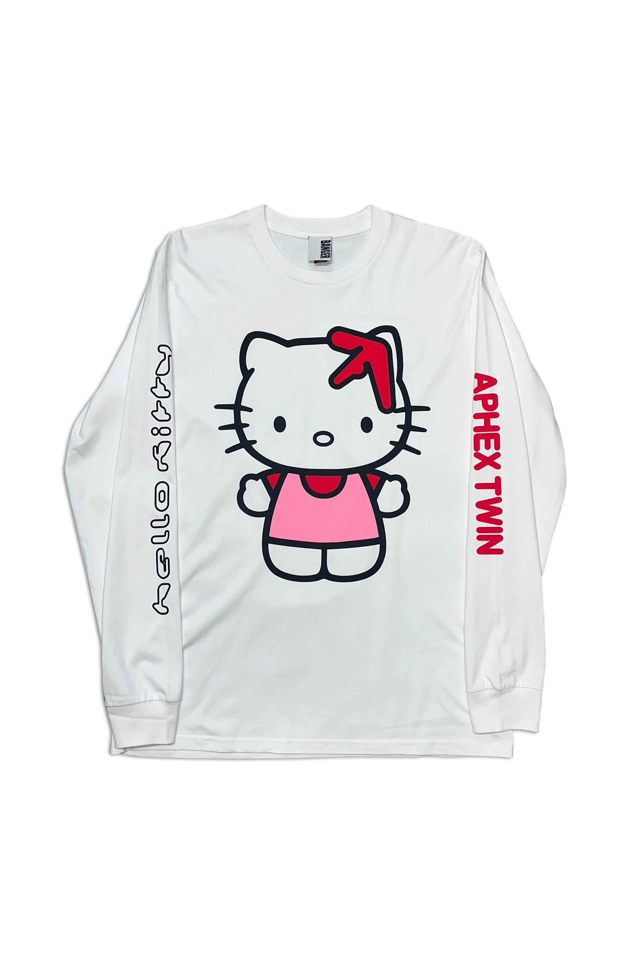 APHEX KITTY LONG SLEEVE T-SHIRT WHITE