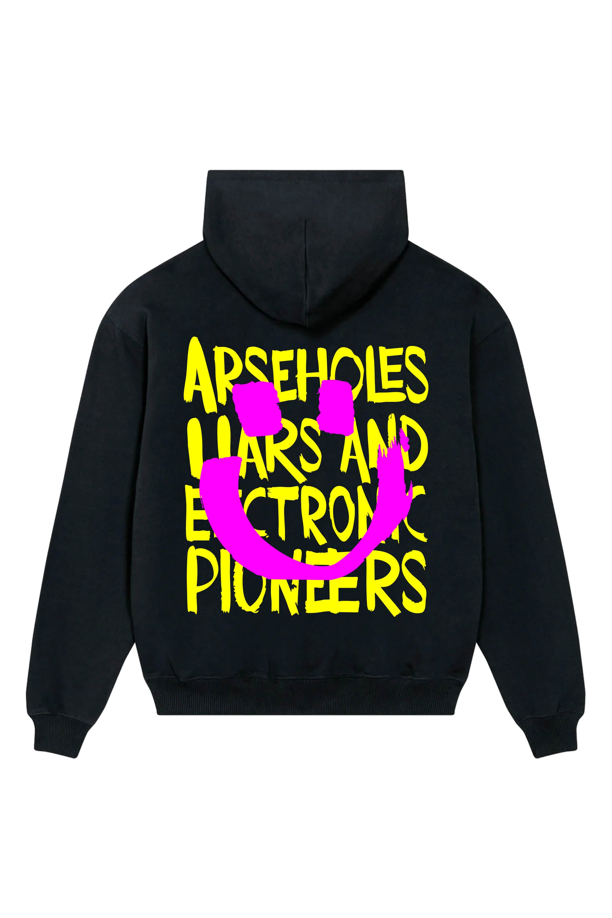 PARANOID LONDON: ARSEHOLES HOODIE BLACK